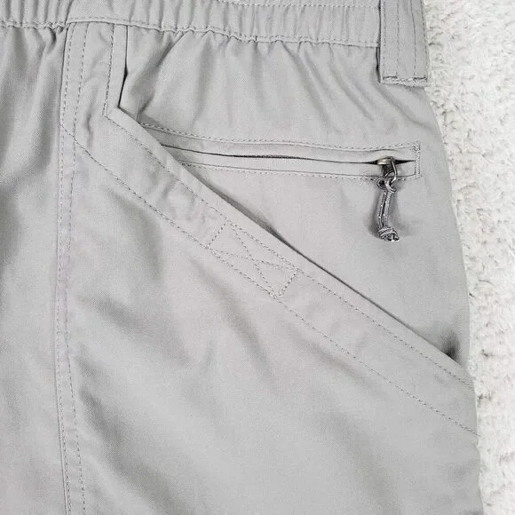 LL Bean Cargo Pants Mens XL Short Hiking Nylon Stretch Gray 40X30 Heavy Duty - Picture 13 of 14